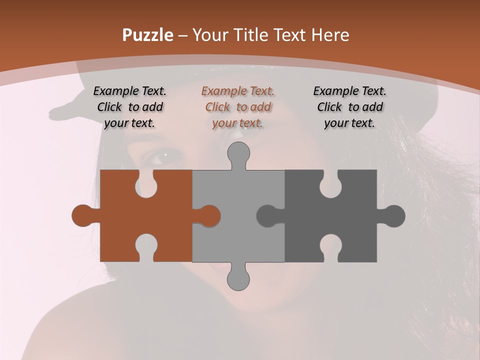 Cute Teenage Girl Wearing A Stylish Hat PowerPoint Template