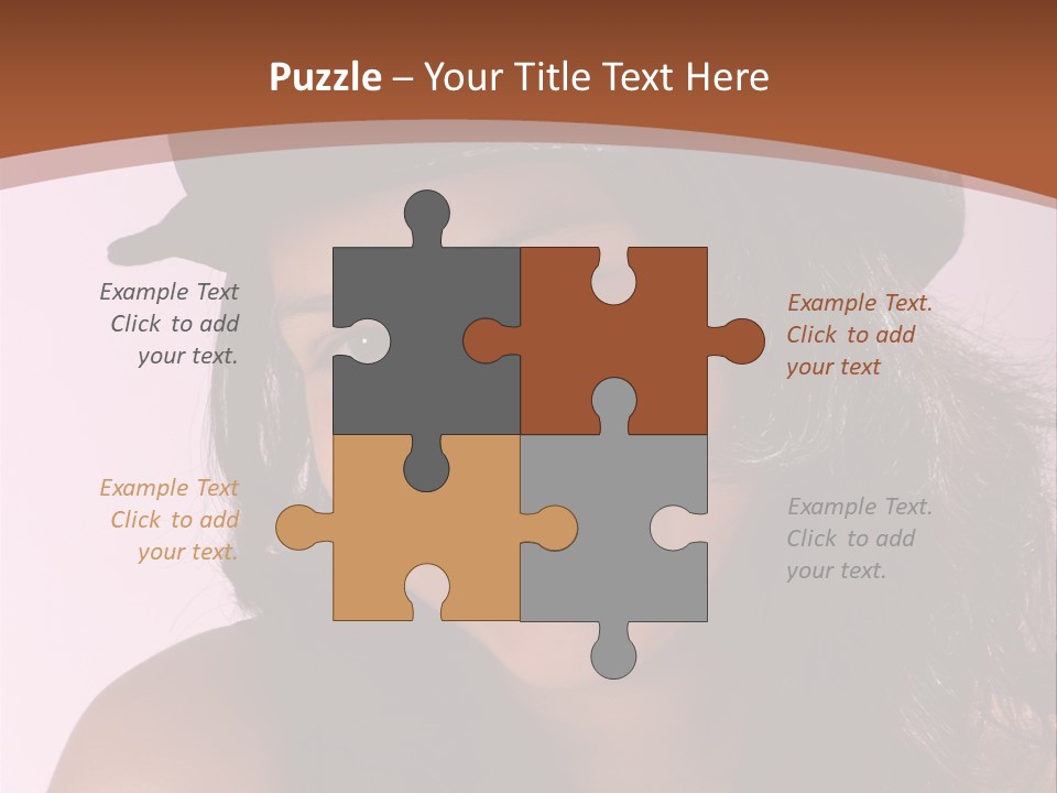 Cute Teenage Girl Wearing A Stylish Hat PowerPoint Template