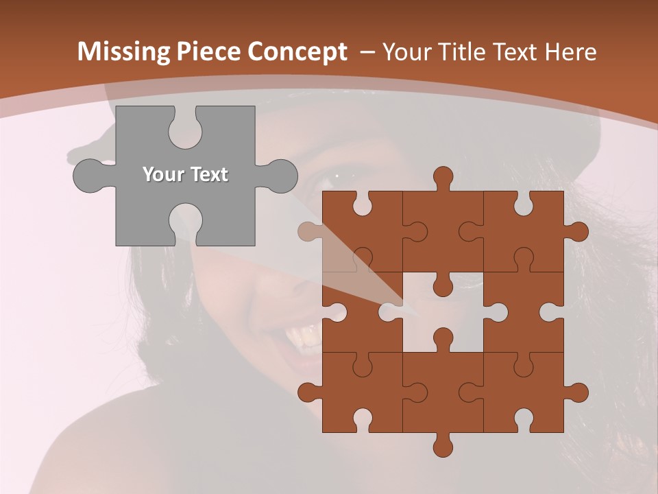 Cute Teenage Girl Wearing A Stylish Hat PowerPoint Template