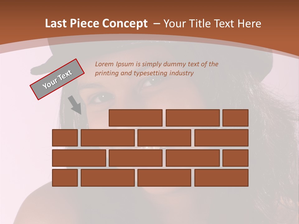 Cute Teenage Girl Wearing A Stylish Hat PowerPoint Template