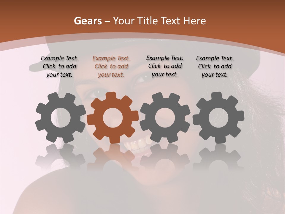 Cute Teenage Girl Wearing A Stylish Hat PowerPoint Template