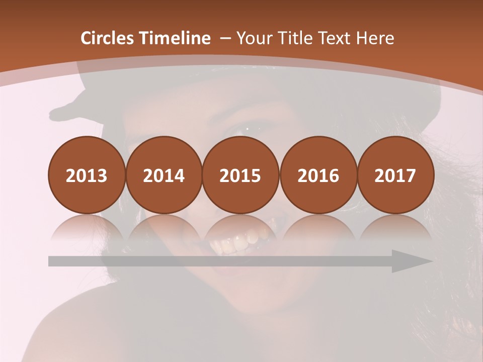 Cute Teenage Girl Wearing A Stylish Hat PowerPoint Template