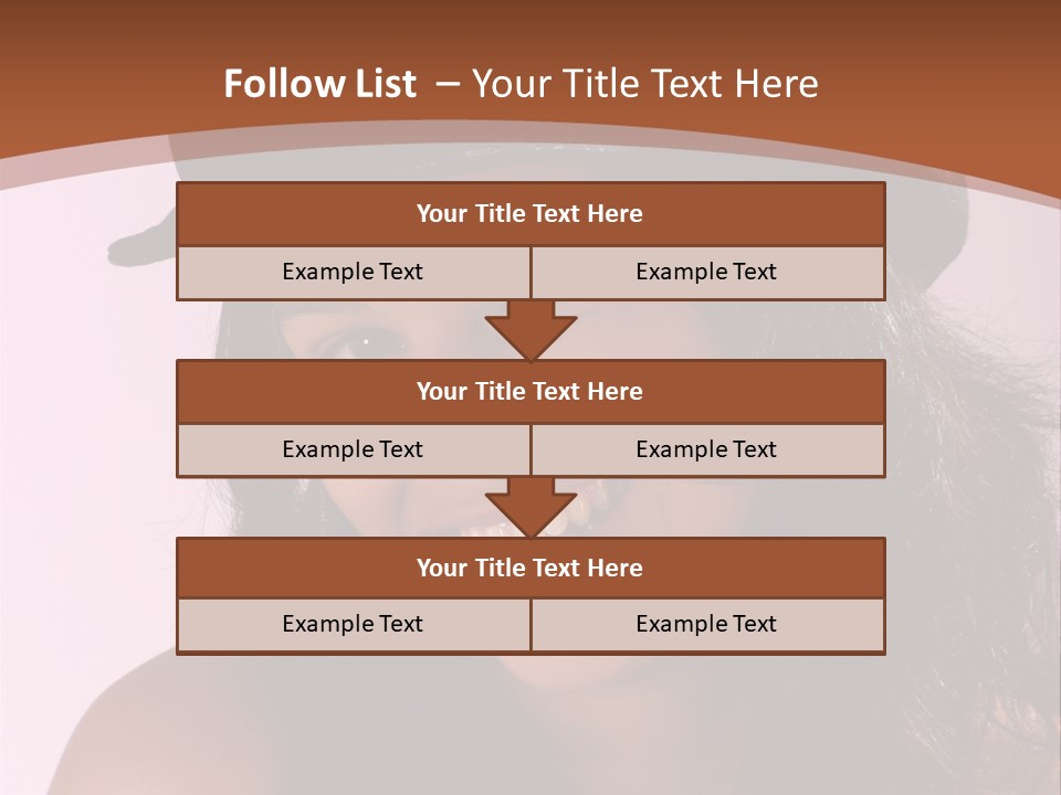 Cute Teenage Girl Wearing A Stylish Hat PowerPoint Template