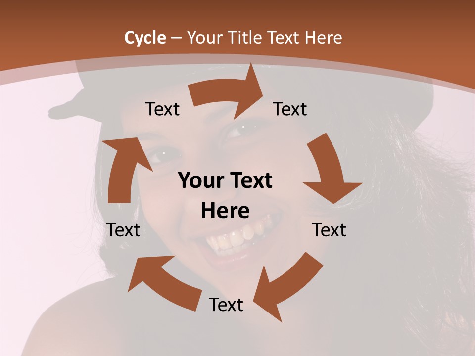 Cute Teenage Girl Wearing A Stylish Hat PowerPoint Template