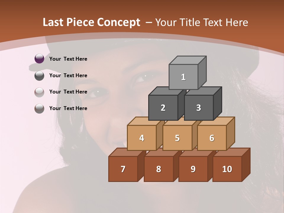 Cute Teenage Girl Wearing A Stylish Hat PowerPoint Template