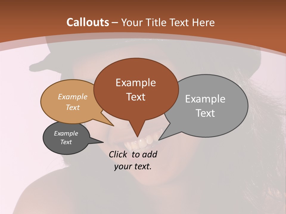 Cute Teenage Girl Wearing A Stylish Hat PowerPoint Template