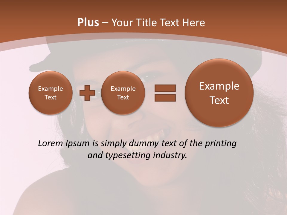 Cute Teenage Girl Wearing A Stylish Hat PowerPoint Template