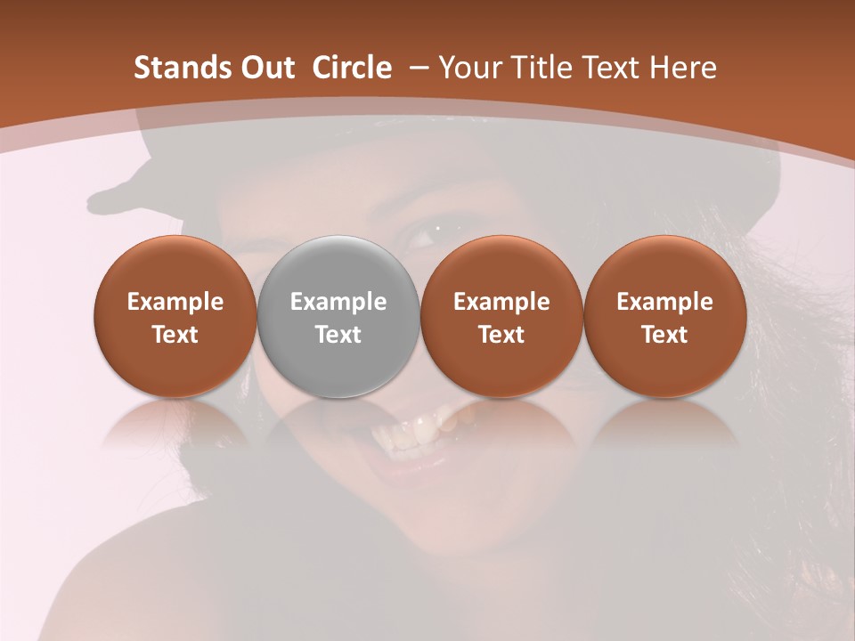Cute Teenage Girl Wearing A Stylish Hat PowerPoint Template