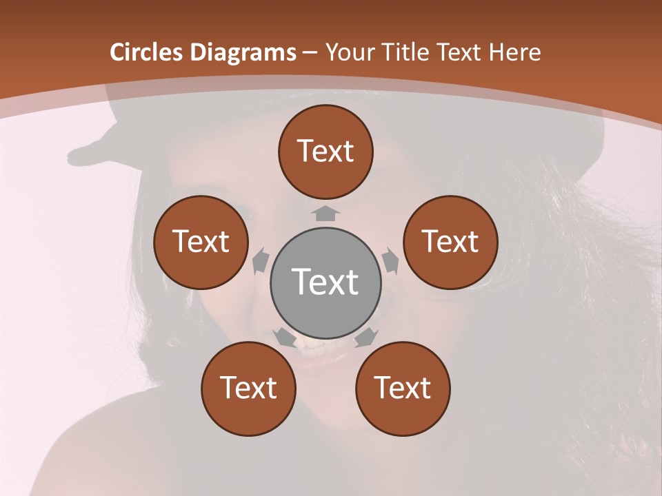 Cute Teenage Girl Wearing A Stylish Hat PowerPoint Template