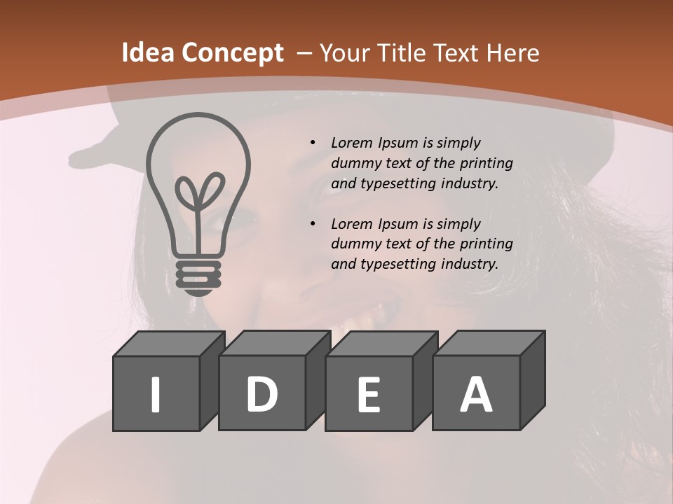 Cute Teenage Girl Wearing A Stylish Hat PowerPoint Template