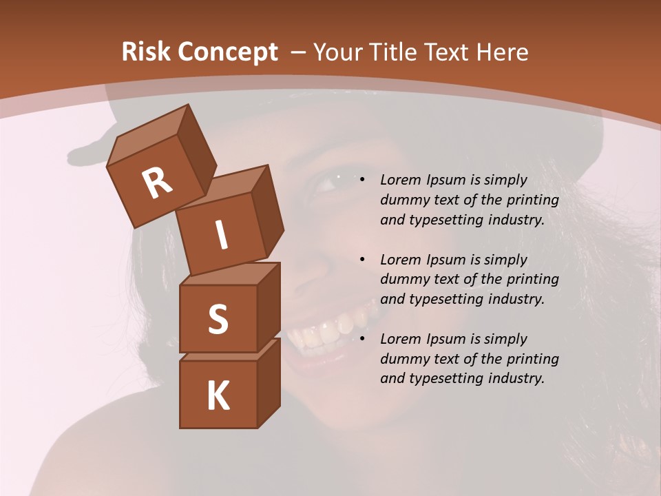 Cute Teenage Girl Wearing A Stylish Hat PowerPoint Template