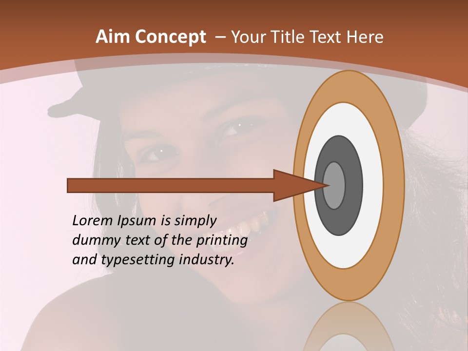 Cute Teenage Girl Wearing A Stylish Hat PowerPoint Template