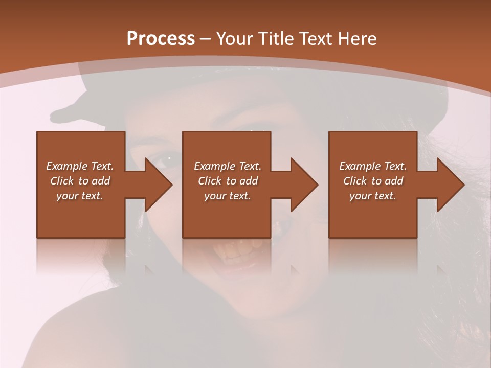 Cute Teenage Girl Wearing A Stylish Hat PowerPoint Template