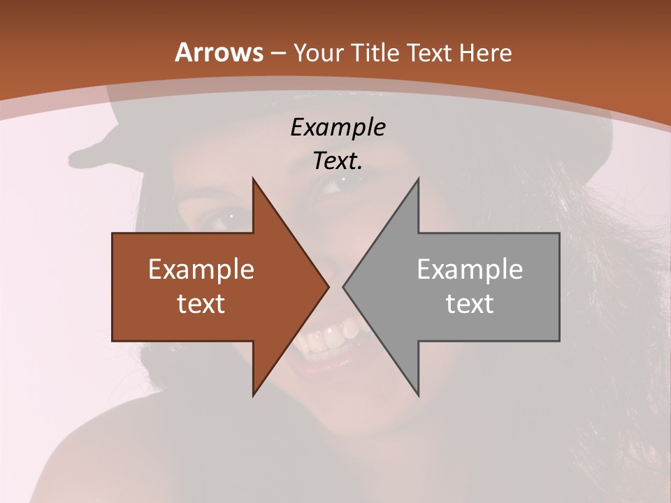 Cute Teenage Girl Wearing A Stylish Hat PowerPoint Template