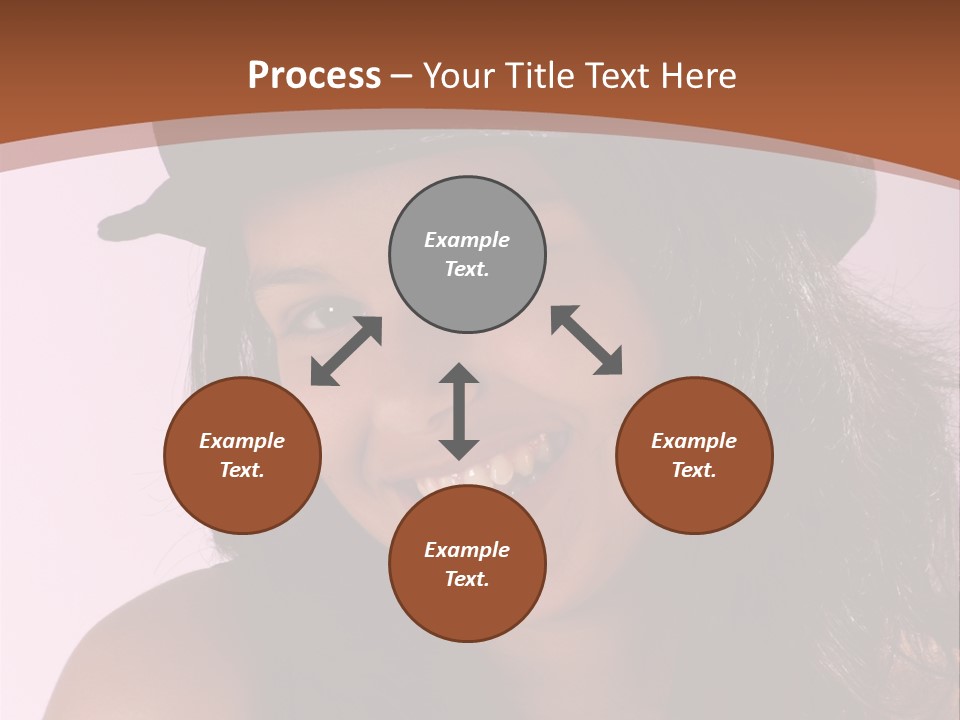 Cute Teenage Girl Wearing A Stylish Hat PowerPoint Template