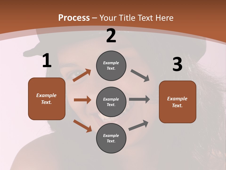 Cute Teenage Girl Wearing A Stylish Hat PowerPoint Template