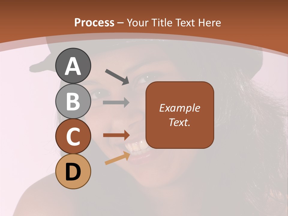 Cute Teenage Girl Wearing A Stylish Hat PowerPoint Template