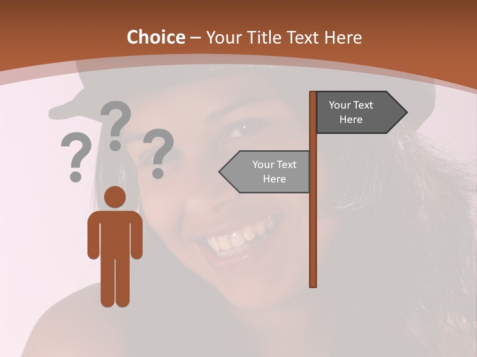 Cute Teenage Girl Wearing A Stylish Hat PowerPoint Template