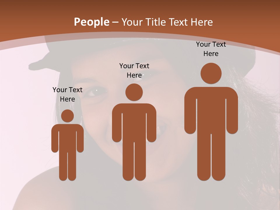 Cute Teenage Girl Wearing A Stylish Hat PowerPoint Template