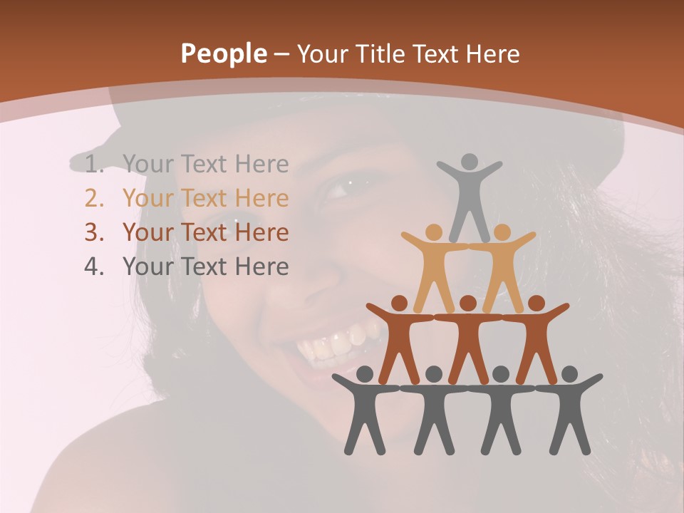 Cute Teenage Girl Wearing A Stylish Hat PowerPoint Template
