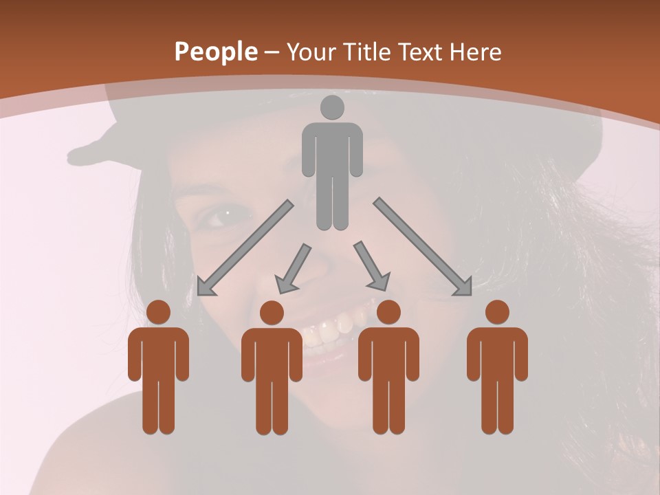 Cute Teenage Girl Wearing A Stylish Hat PowerPoint Template