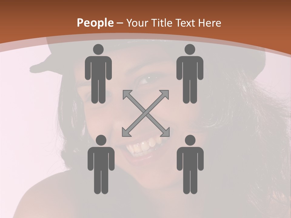 Cute Teenage Girl Wearing A Stylish Hat PowerPoint Template