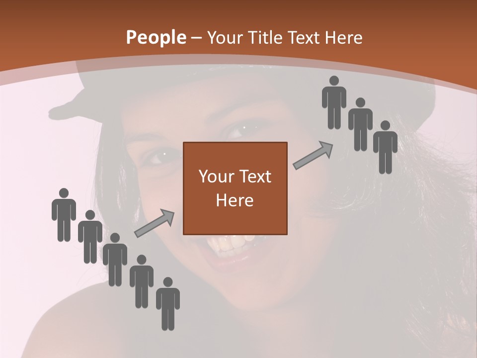 Cute Teenage Girl Wearing A Stylish Hat PowerPoint Template