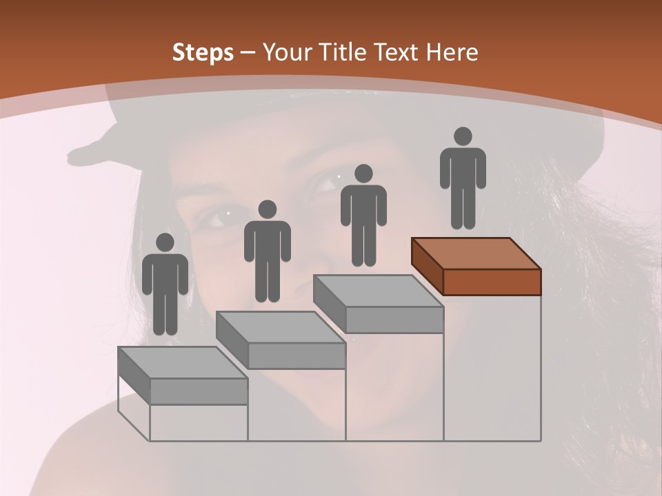 Cute Teenage Girl Wearing A Stylish Hat PowerPoint Template