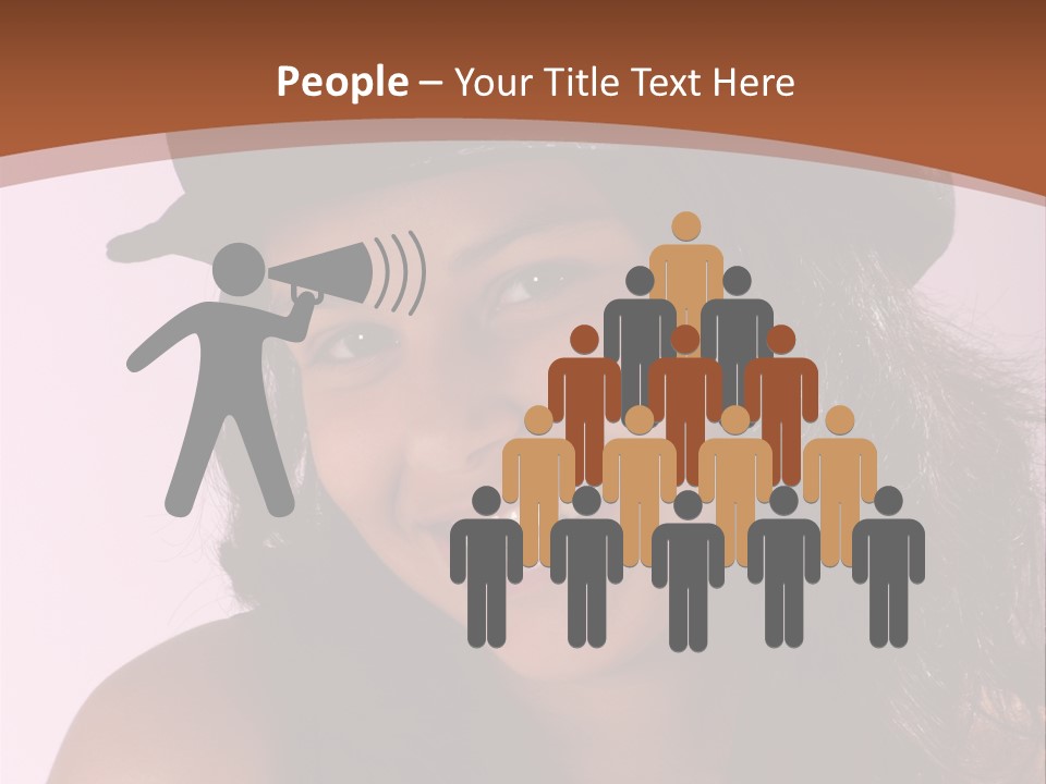 Cute Teenage Girl Wearing A Stylish Hat PowerPoint Template