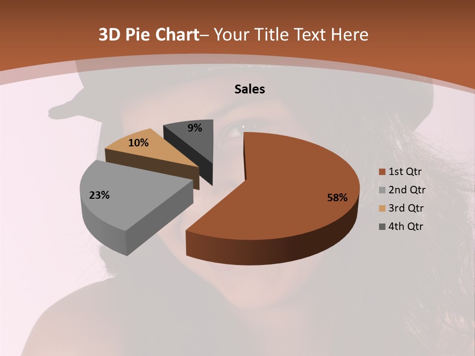 Cute Teenage Girl Wearing A Stylish Hat PowerPoint Template