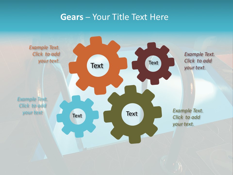 Cosy And Beautiful Pool In Modern Hotel PowerPoint Template