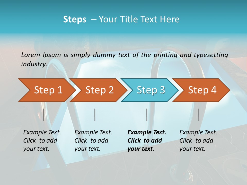 Cosy And Beautiful Pool In Modern Hotel PowerPoint Template