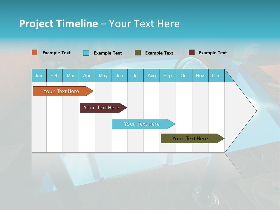 Cosy And Beautiful Pool In Modern Hotel PowerPoint Template