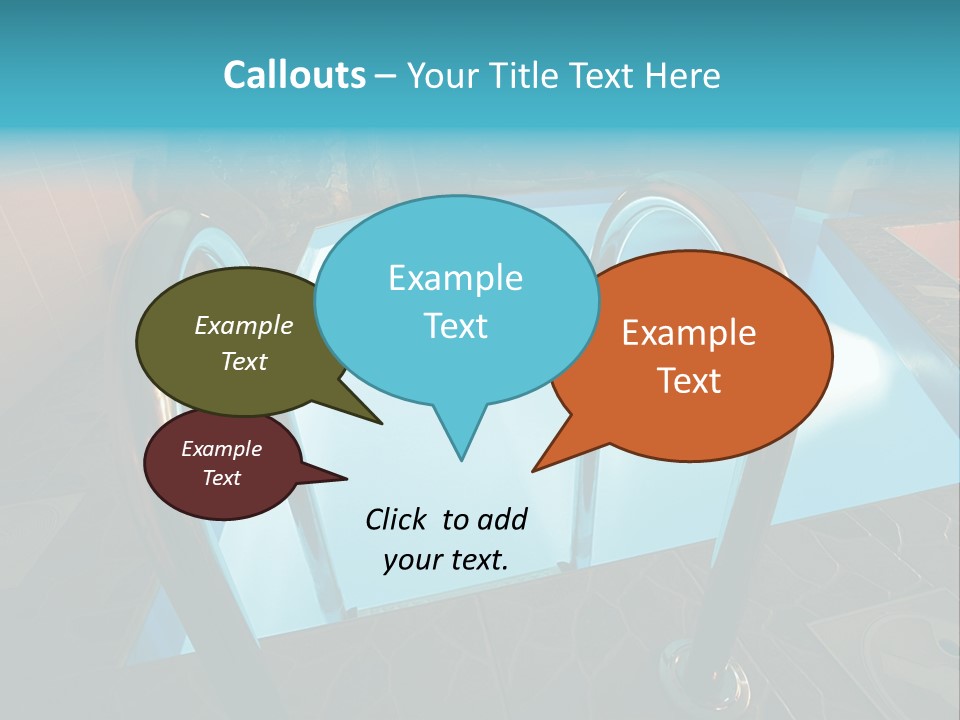 Cosy And Beautiful Pool In Modern Hotel PowerPoint Template