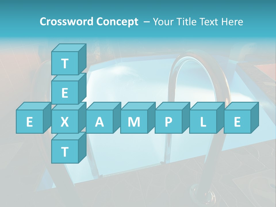 Cosy And Beautiful Pool In Modern Hotel PowerPoint Template