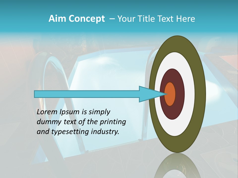 Cosy And Beautiful Pool In Modern Hotel PowerPoint Template