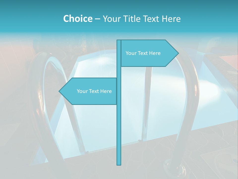 Cosy And Beautiful Pool In Modern Hotel PowerPoint Template