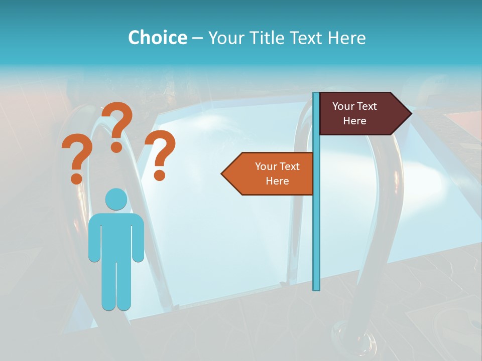 Cosy And Beautiful Pool In Modern Hotel PowerPoint Template