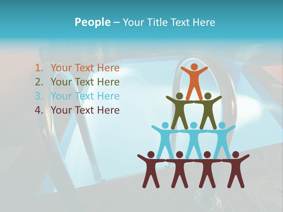 Cosy And Beautiful Pool In Modern Hotel PowerPoint Template