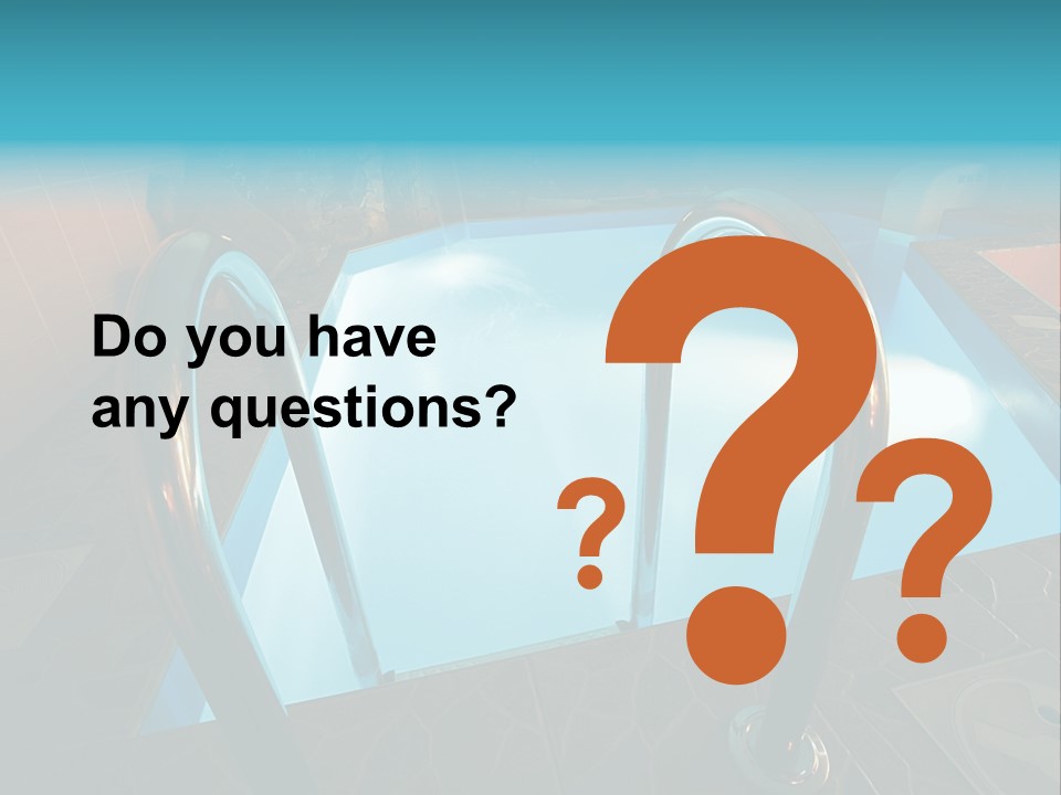 Cosy And Beautiful Pool In Modern Hotel PowerPoint Template