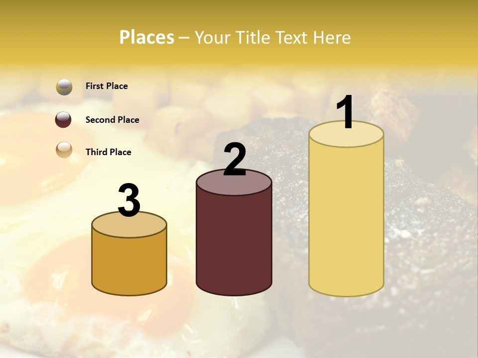 Delicious Steak And Eggs Breakfast PowerPoint Template