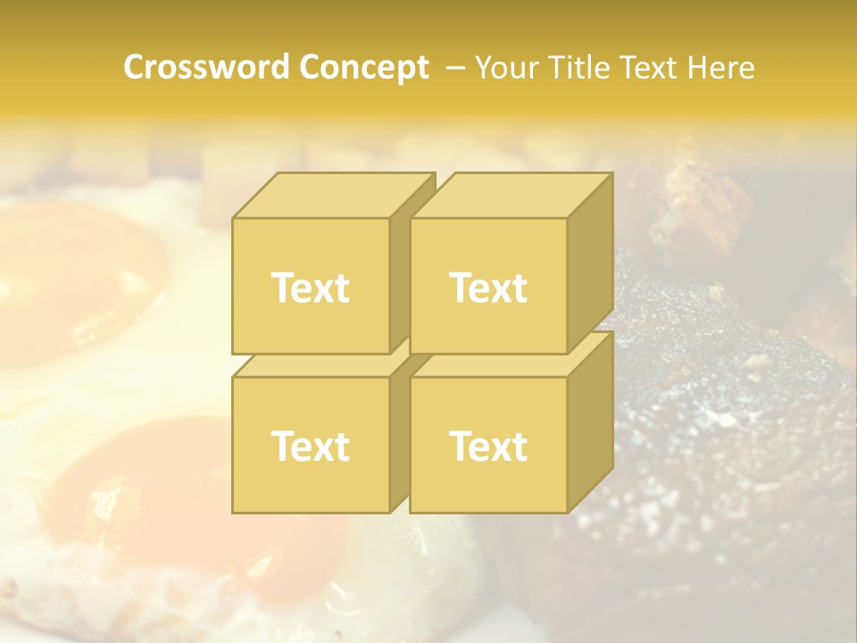 Delicious Steak And Eggs Breakfast PowerPoint Template