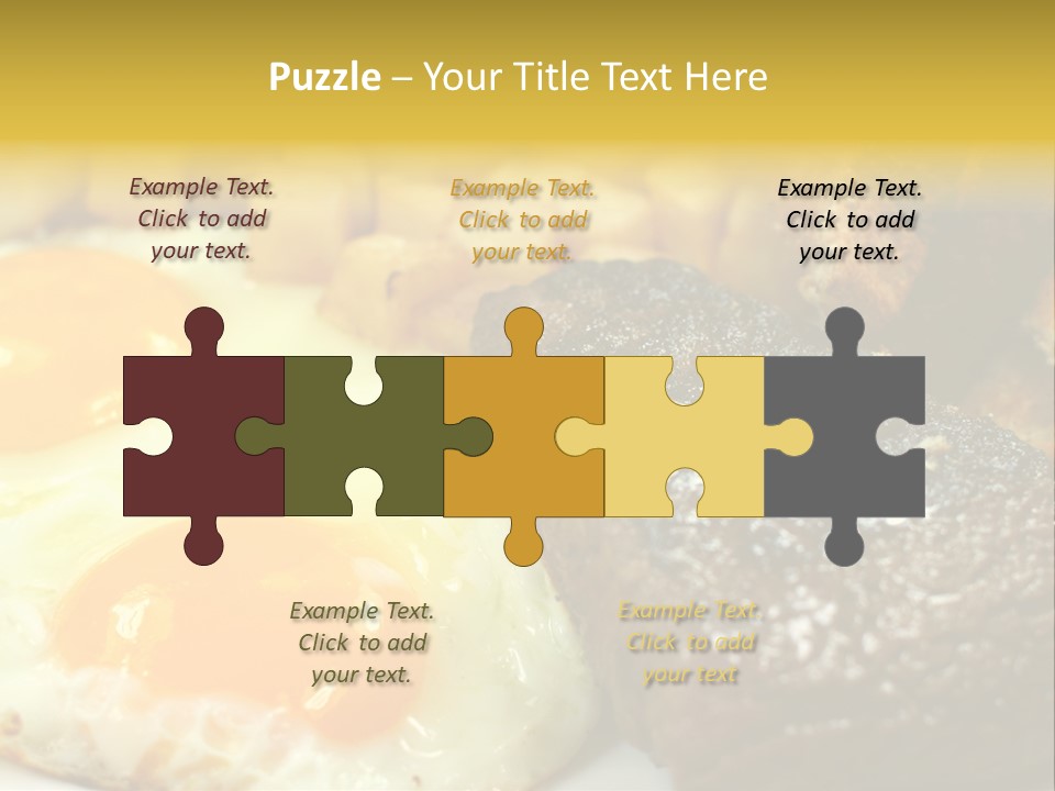 Delicious Steak And Eggs Breakfast PowerPoint Template