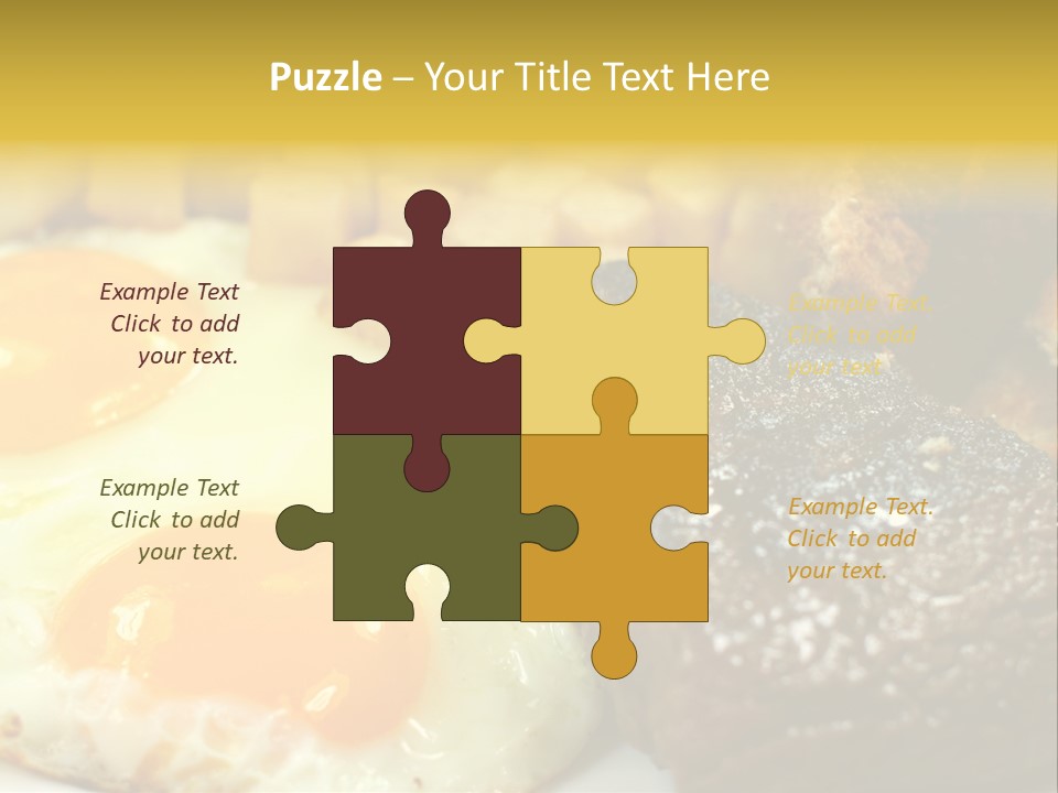 Delicious Steak And Eggs Breakfast PowerPoint Template