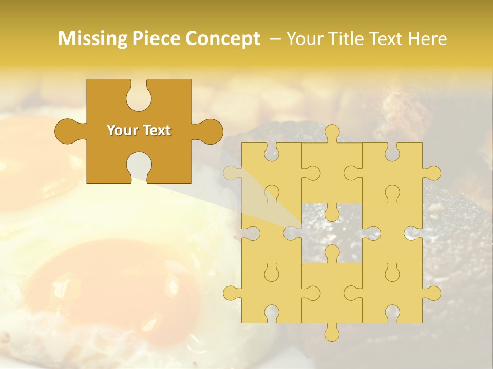 Delicious Steak And Eggs Breakfast PowerPoint Template