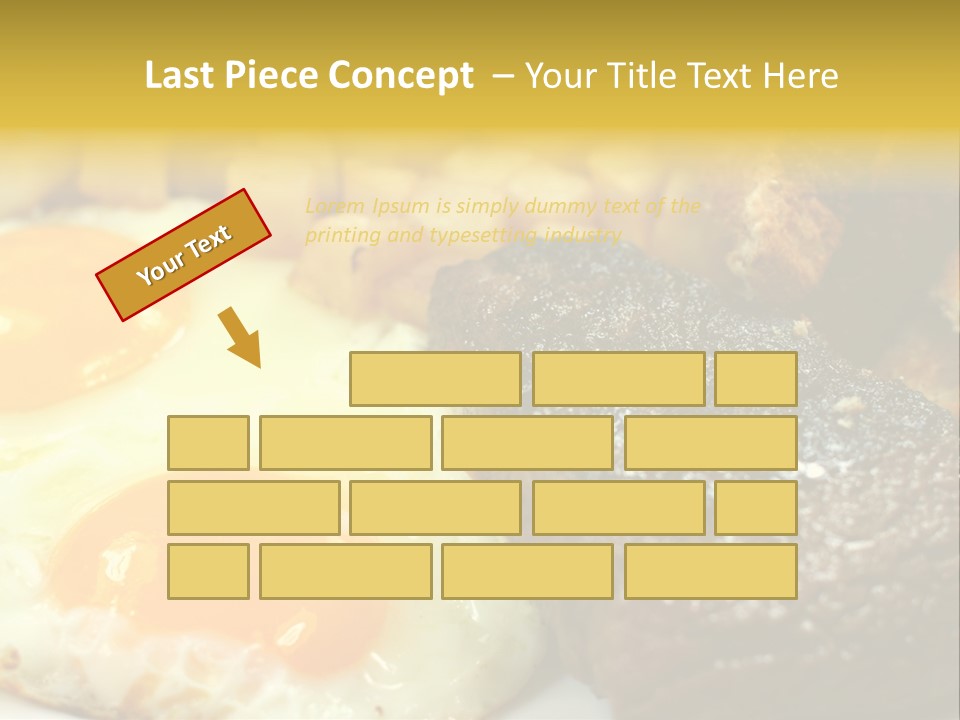 Delicious Steak And Eggs Breakfast PowerPoint Template