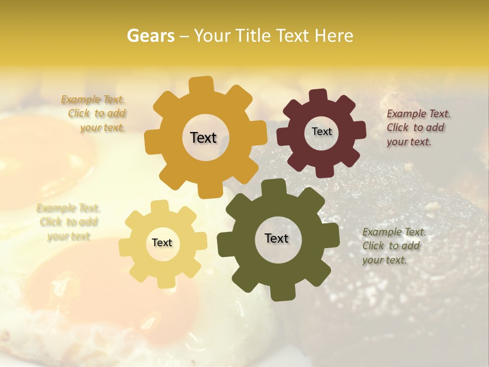 Delicious Steak And Eggs Breakfast PowerPoint Template