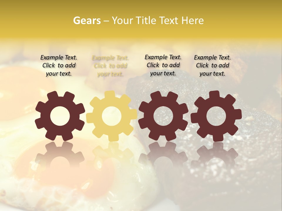 Delicious Steak And Eggs Breakfast PowerPoint Template