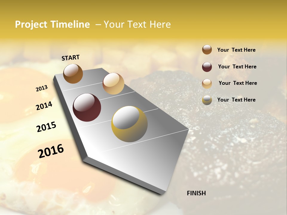 Delicious Steak And Eggs Breakfast PowerPoint Template