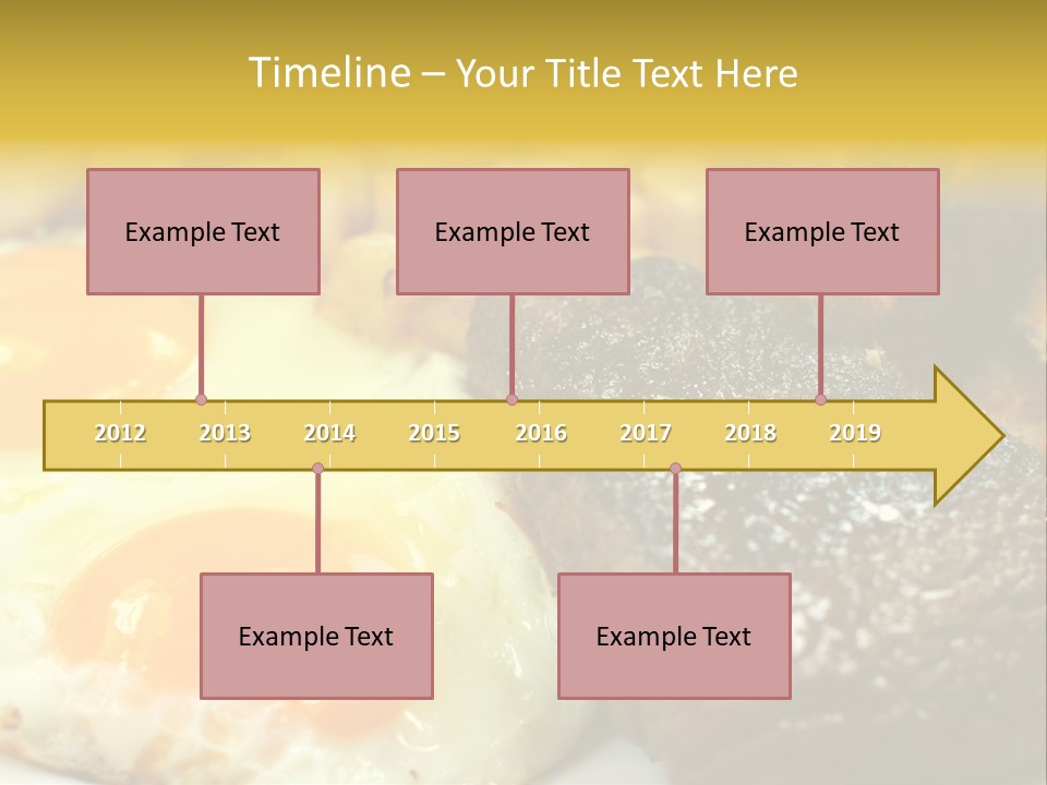 Delicious Steak And Eggs Breakfast PowerPoint Template